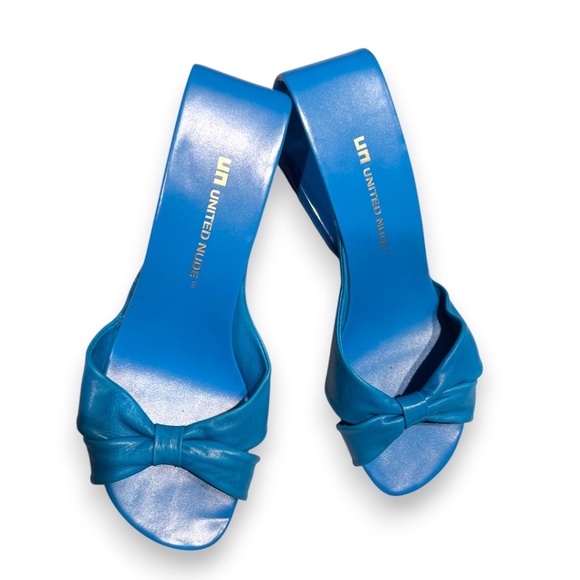 United Nude Mobius Bow Sandals – Bright Blue – Size 39 - Picture 2 of 6